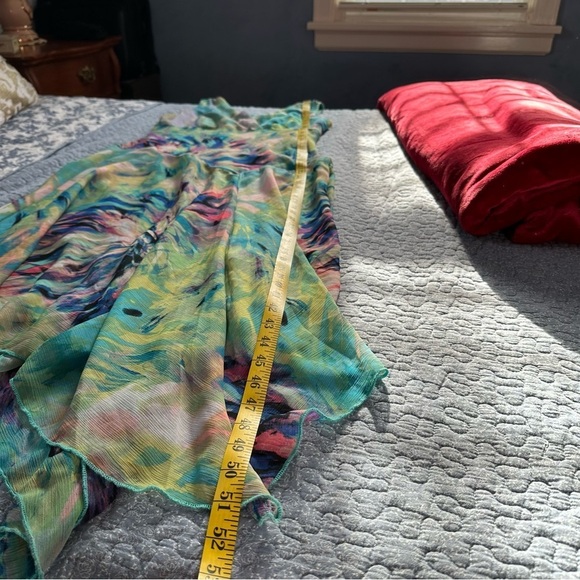 Rabbit Rabbit Rabbit Dress Asymmetrical Babydoll V-neck Drop Waist Fairy Sz 12 - Picture 13 of 14